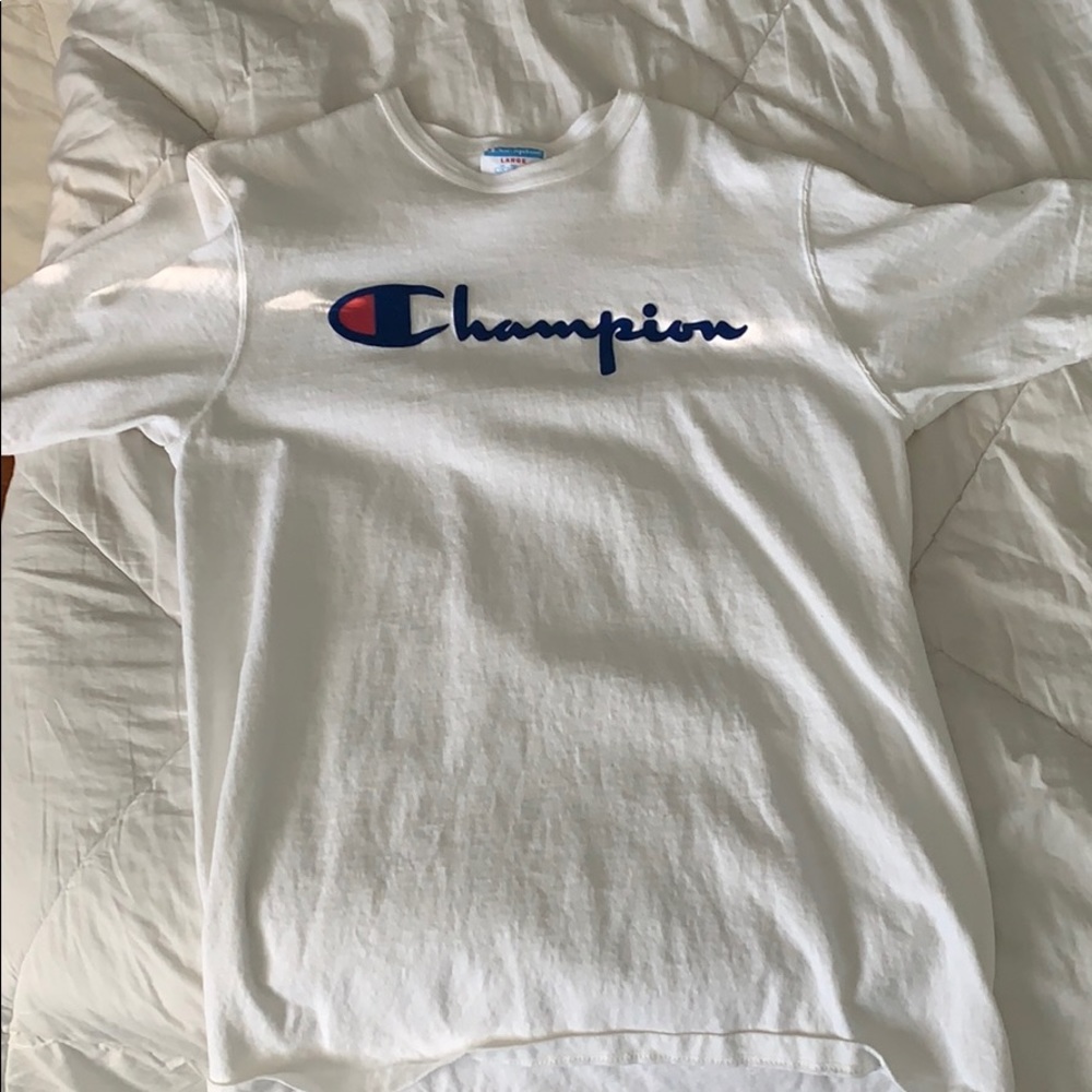 Large Champion Emboeidered Logo Tee